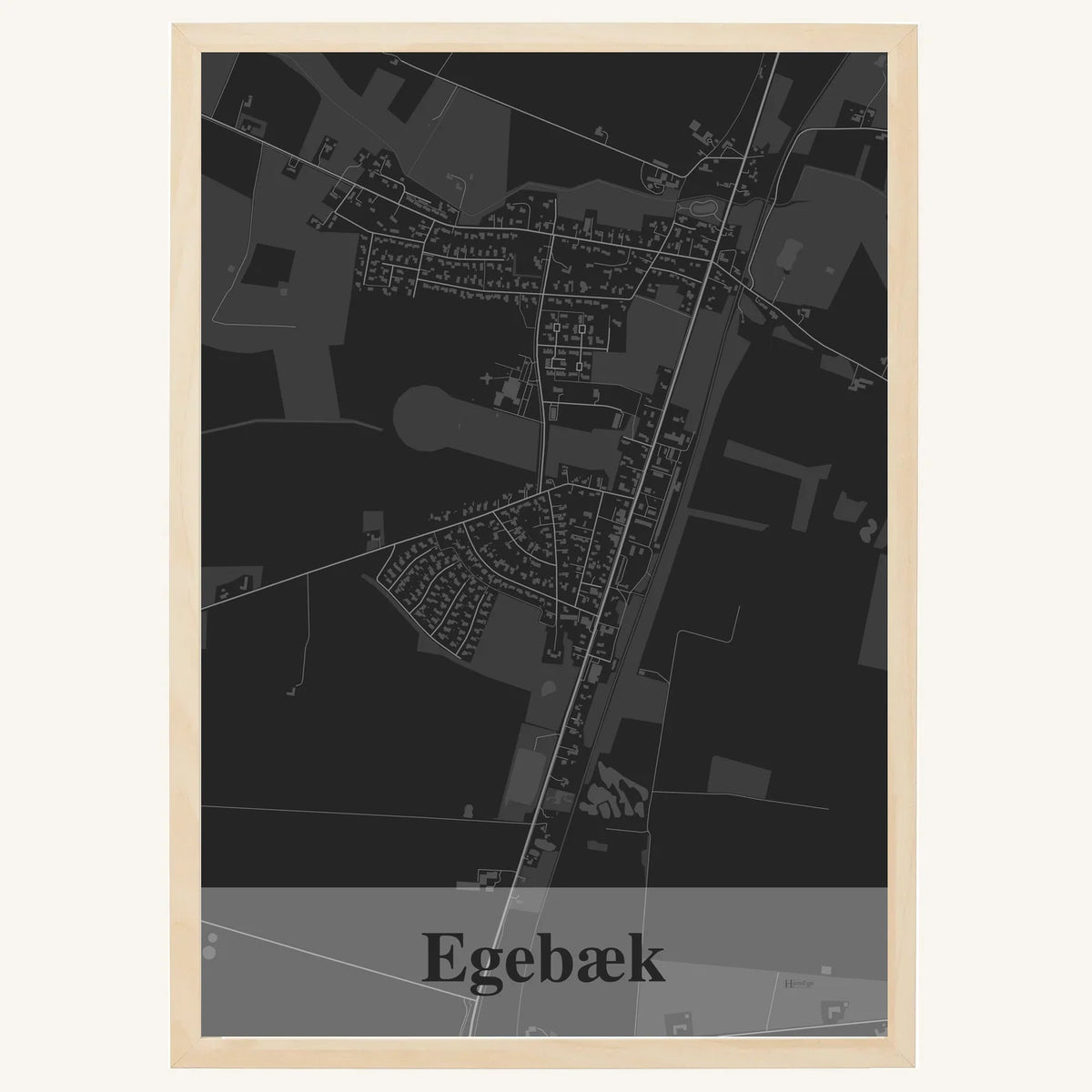 Egebæk plakat – Firkantet 2026 – Mørk grå