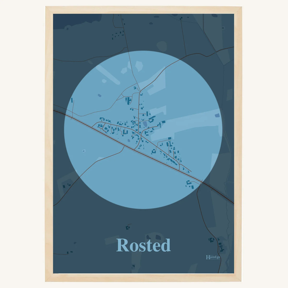 Rosted plakat – Centrum 2026 – Lys pastel blå