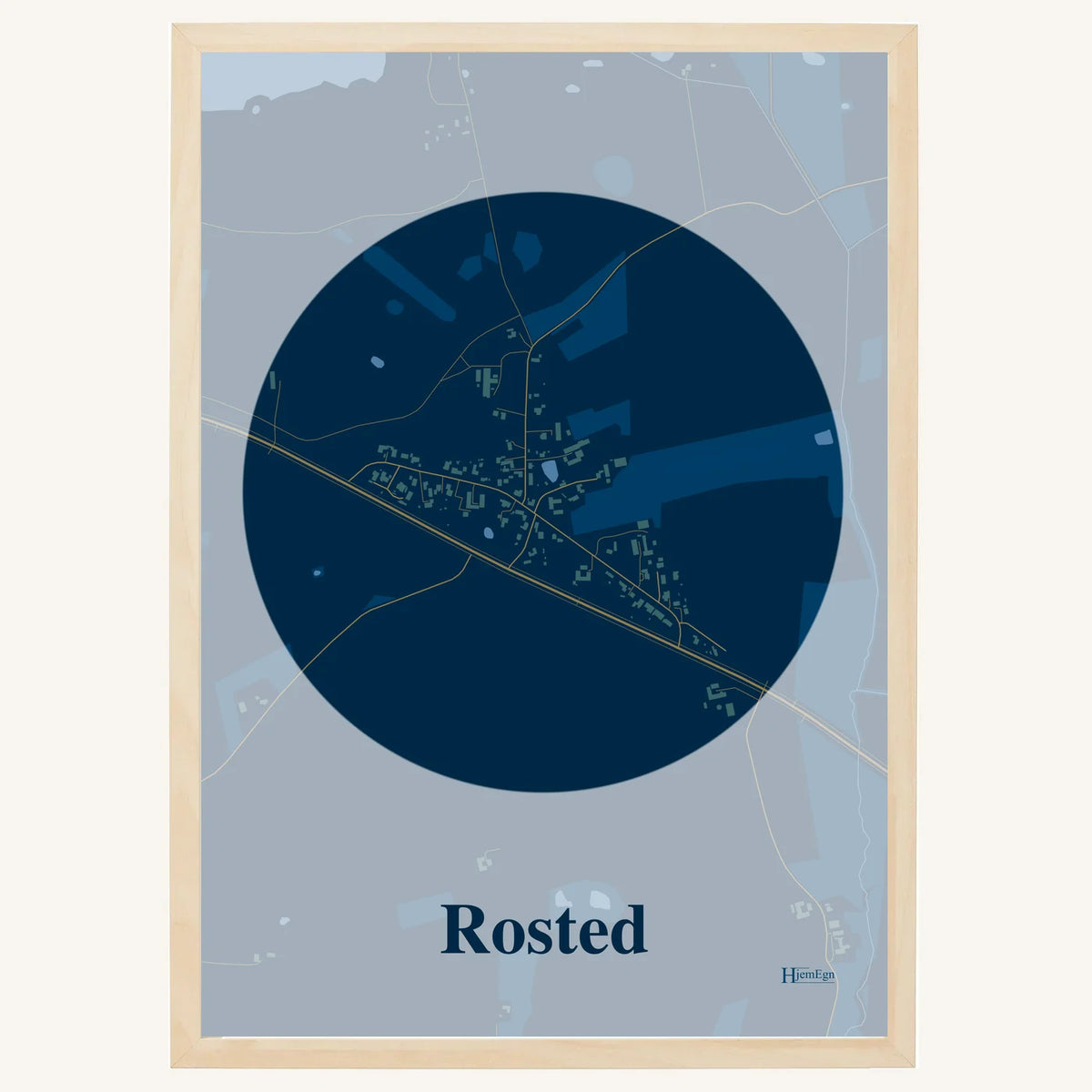 Rosted plakat – Centrum 2026 – Mørk blå