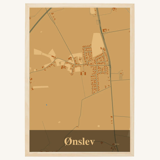 Ønslev plakat – Firkantet 2026 – Lys pastel brun