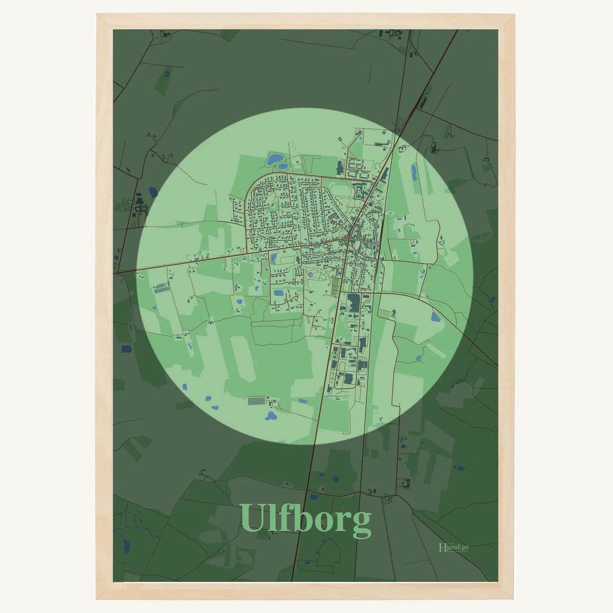 Ulfborg plakat – Centrum 2026 – Lys pastel grøn
