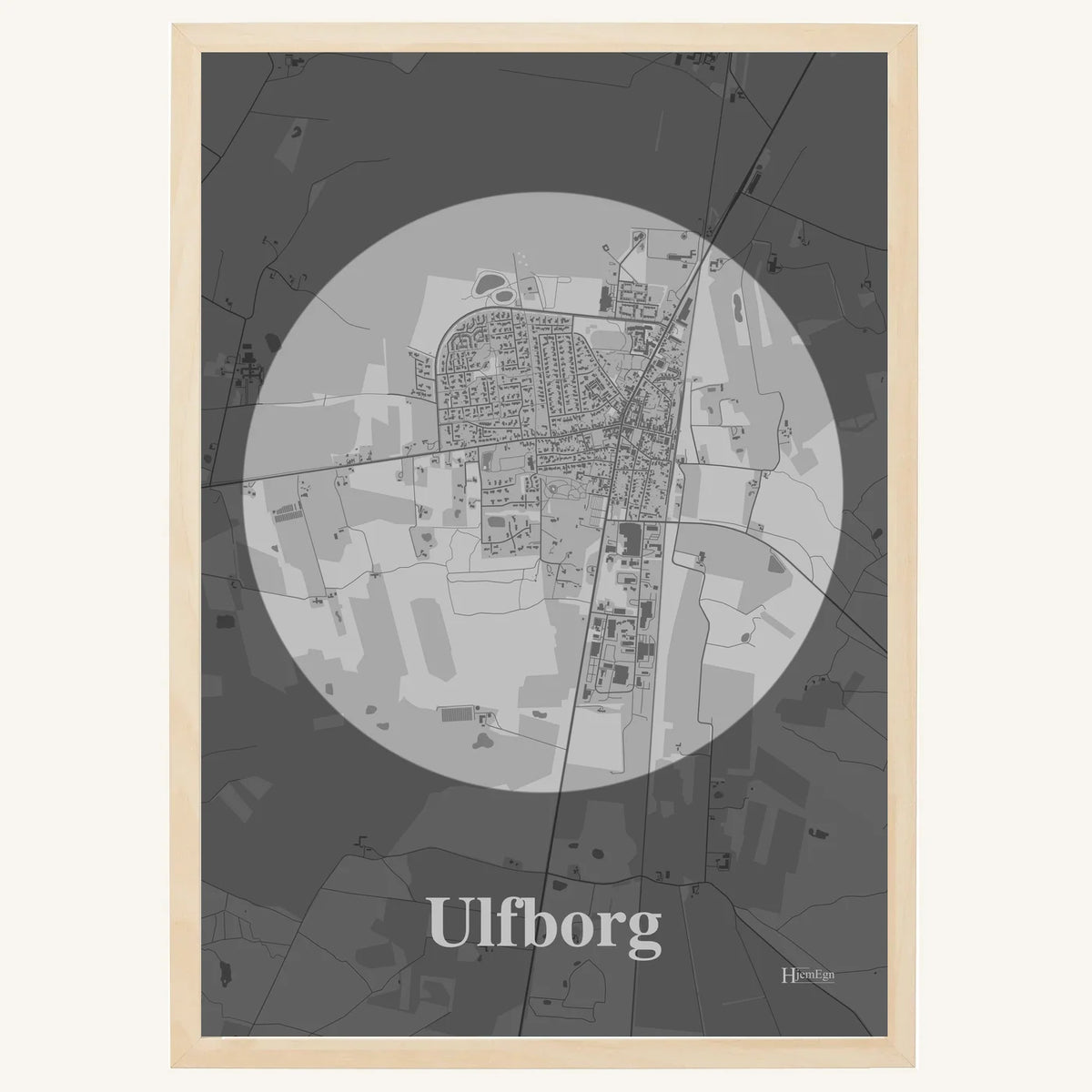 Ulfborg plakat – Centrum 2026 – Lys pastel grå