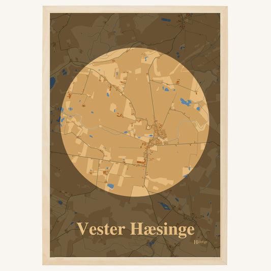 Vester Hæsinge plakat – Centrum 2026 – Lys pastel brun
