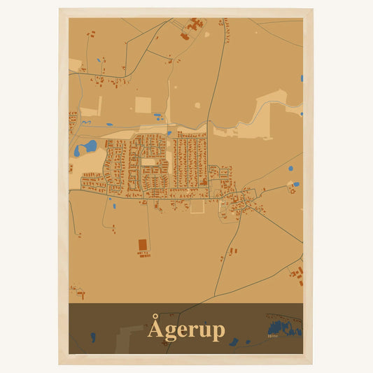 Ågerup plakat – Firkantet 2026 – Lys pastel brun