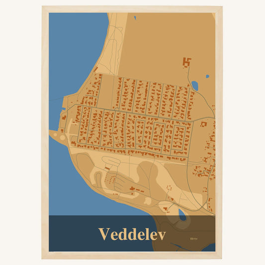 Veddelev plakat – Firkantet 2026 – Lys pastel brun