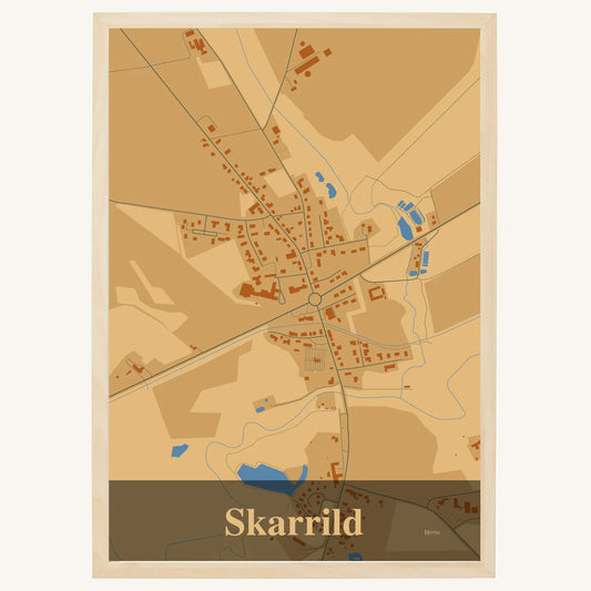 Skarrild Plakat – Lys pastel brun