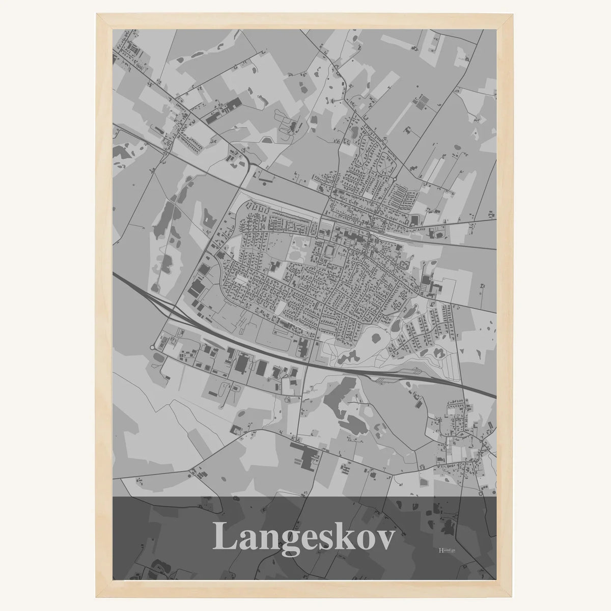 Langeskov plakat – Firkantet 2026 – Lys pastel grå