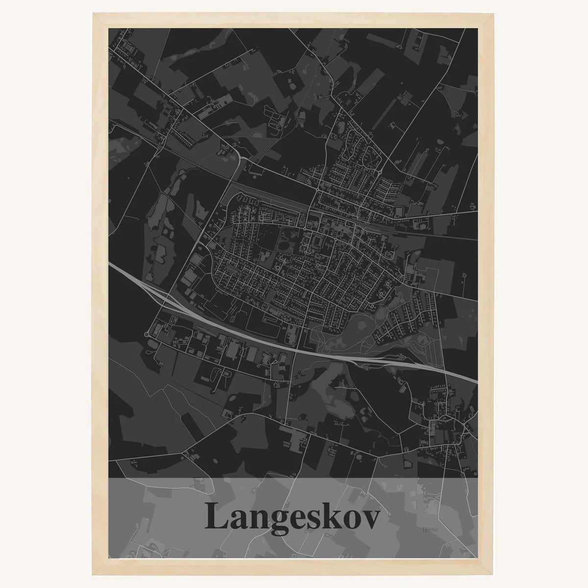 Langeskov plakat – Firkantet 2026 – Mørk grå