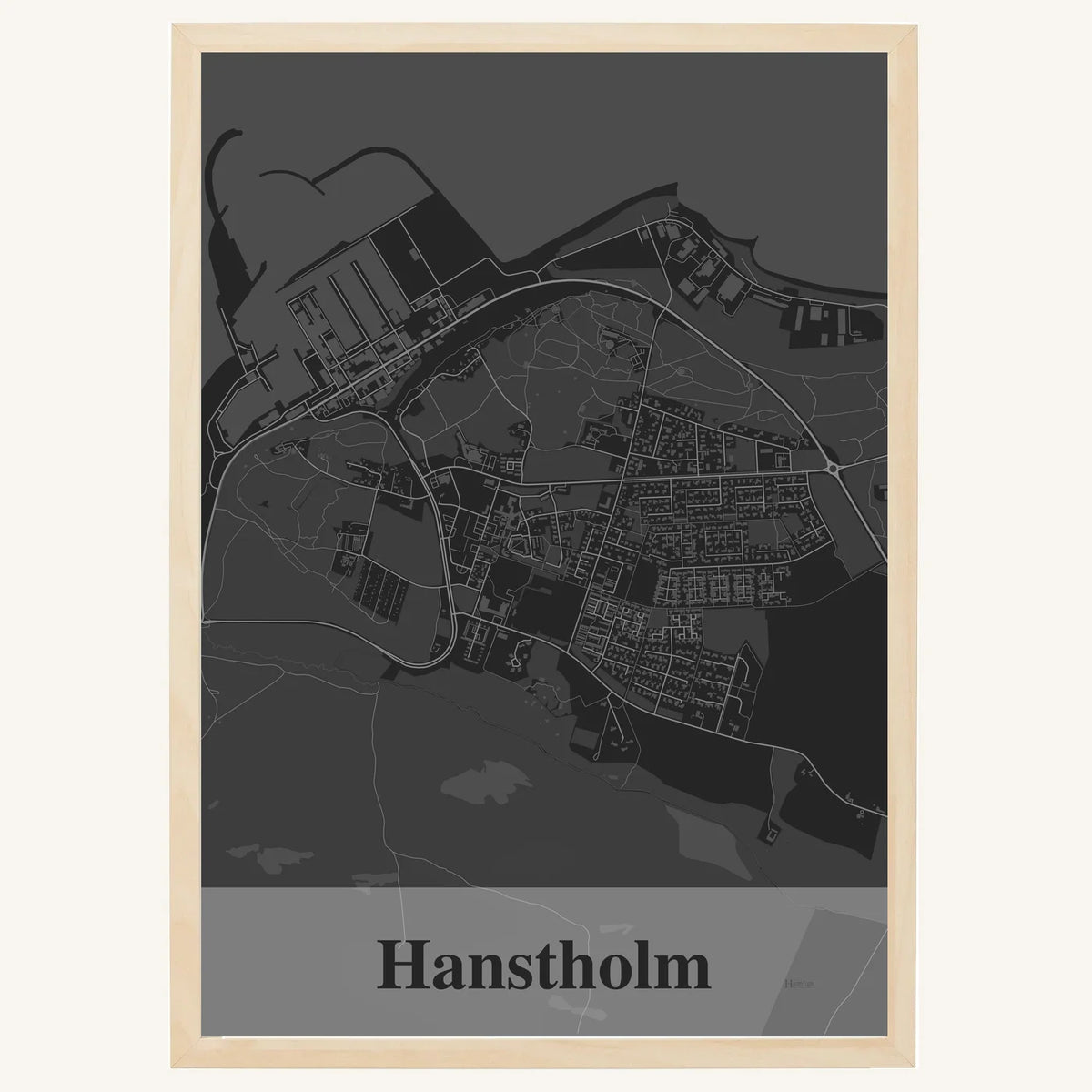 Hanstholm plakat – Firkantet 2026 – Mørk grå