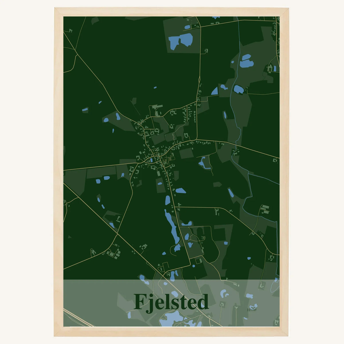 Fjelsted plakat – Firkantet 2026 – Mørk grøn