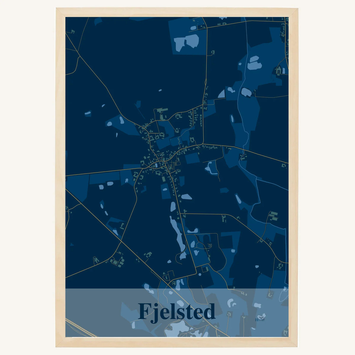 Fjelsted plakat – Firkantet 2026 – Mørk blå