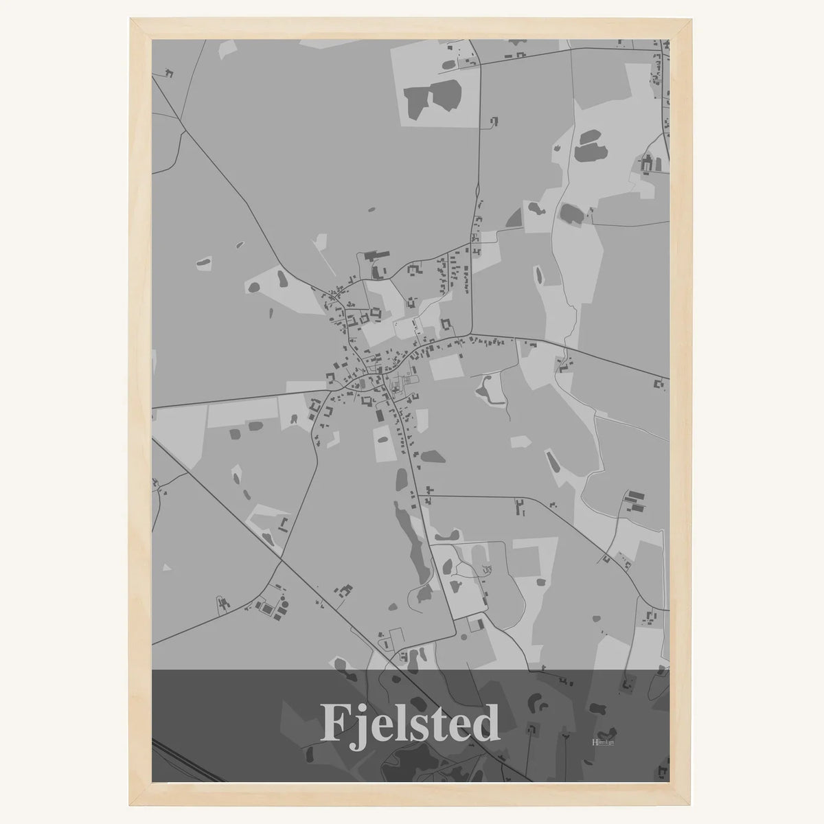 Fjelsted plakat – Firkantet 2026 – Lys pastel grå