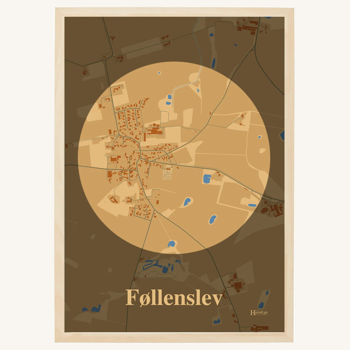 Føllenslev plakat – Centrum 2026 – Lys pastel brun