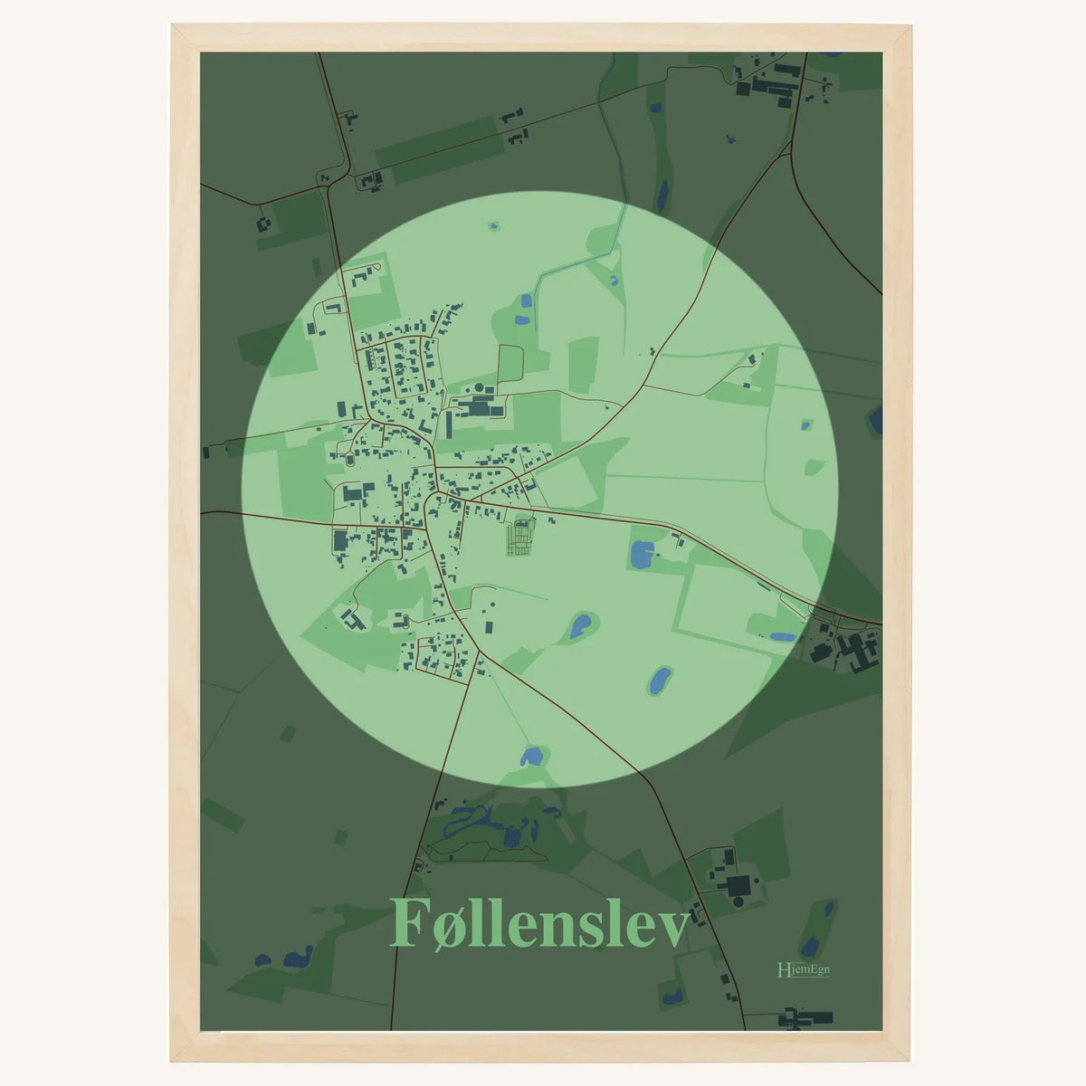 Føllenslev plakat – Centrum 2026 – Lys pastel grøn