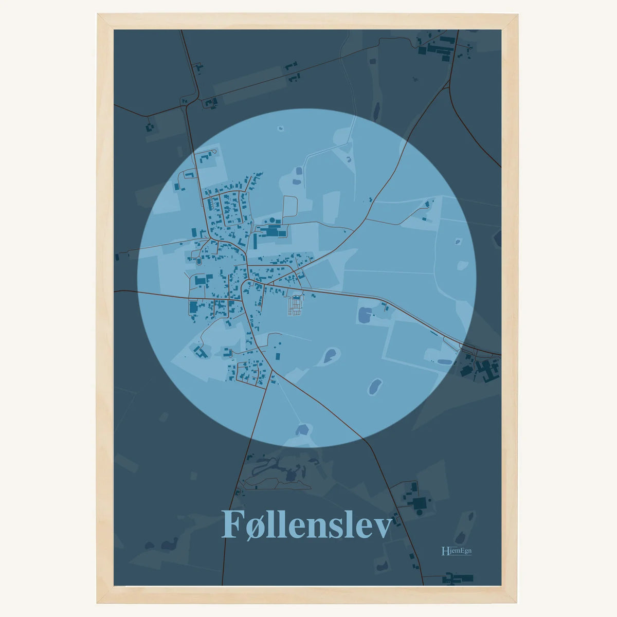 Føllenslev plakat – Centrum 2026 – Lys pastel blå