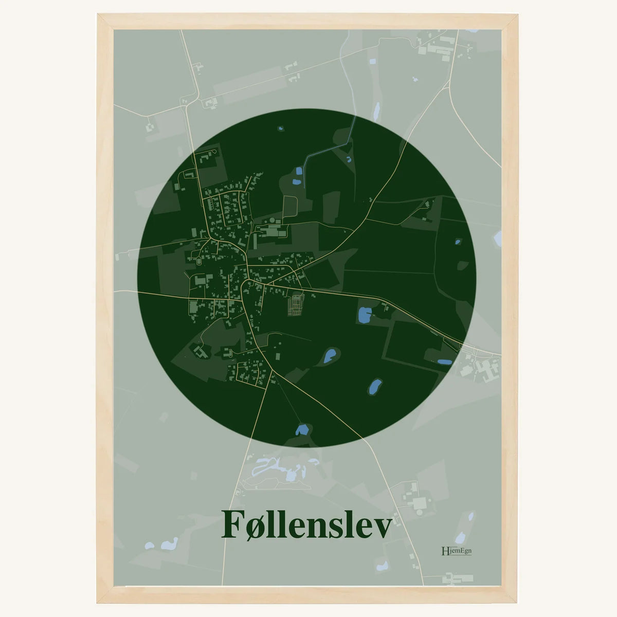 Føllenslev plakat – Centrum 2026 – Mørk grøn
