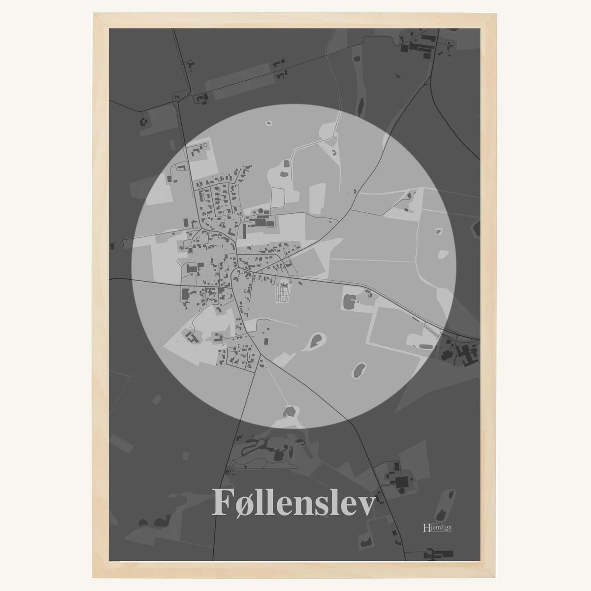 Føllenslev plakat – Centrum 2026 – Lys pastel grå