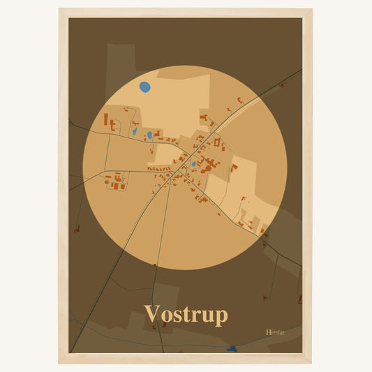 Vostrup plakat – Centrum 2026 – Lys pastel brun