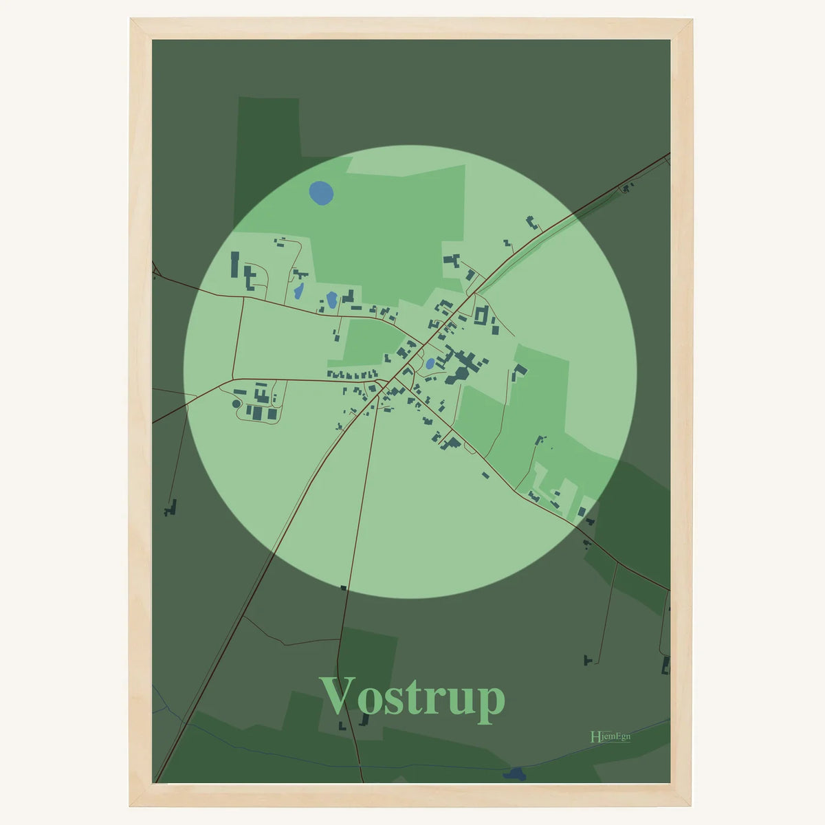 Vostrup plakat – Centrum 2026 – Lys pastel grøn