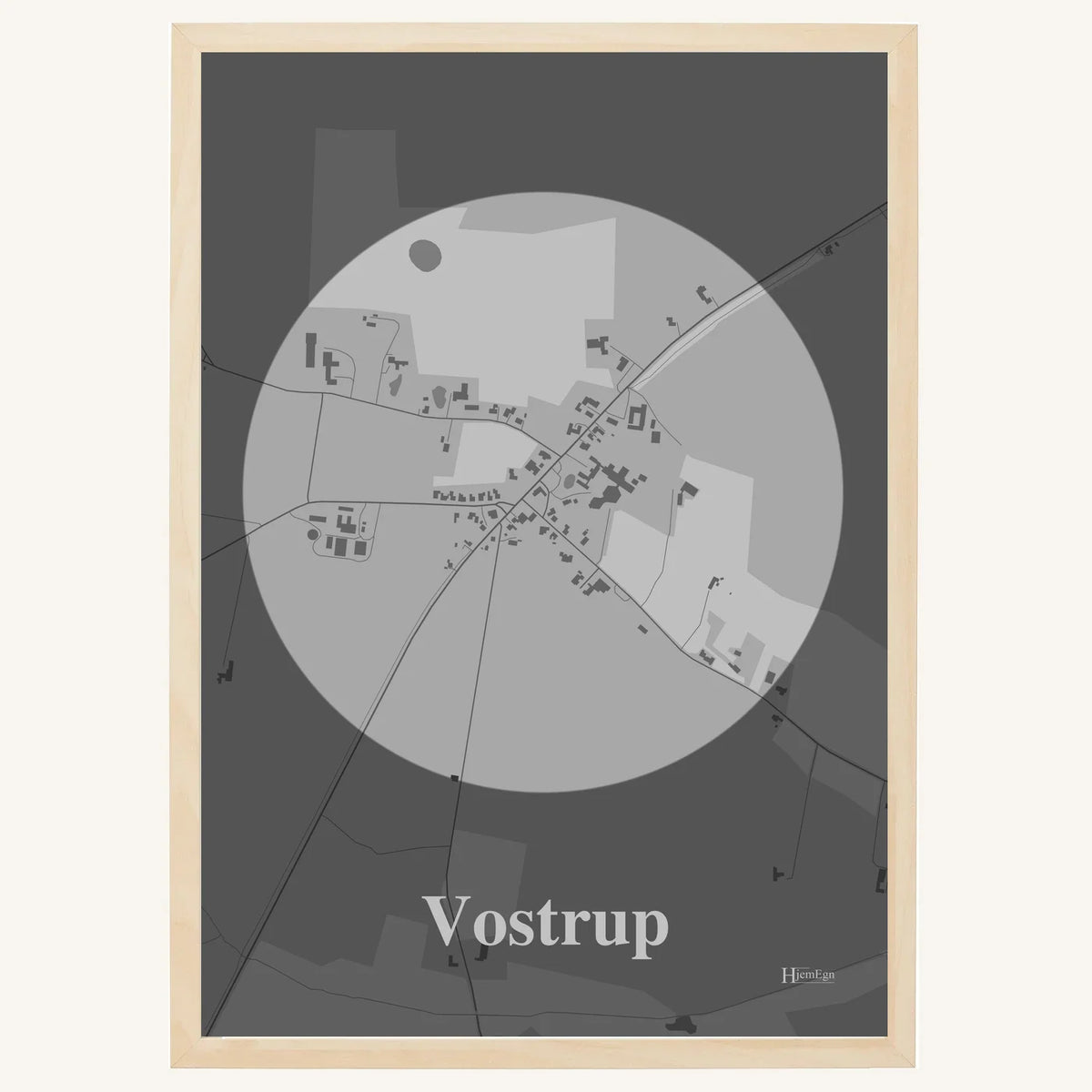 Vostrup plakat – Centrum 2026 – Lys pastel grå