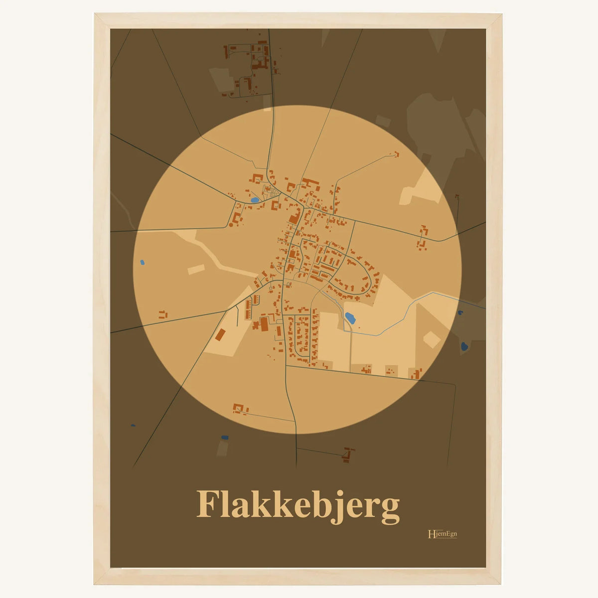 Flakkebjerg plakat – Centrum 2026 – Lys pastel brun