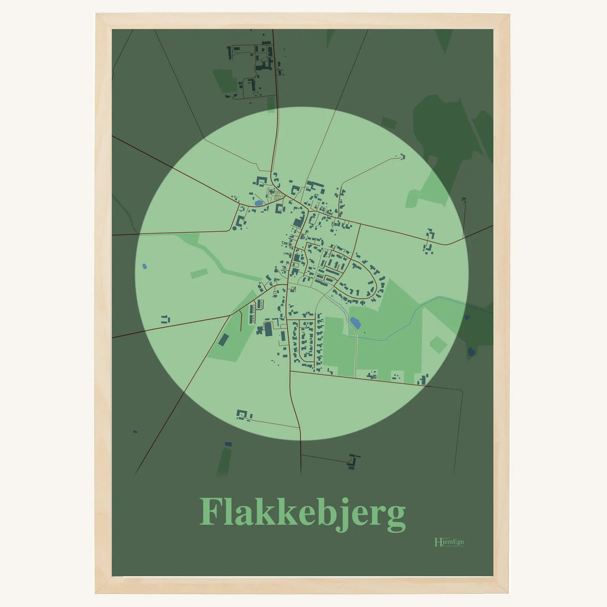 Flakkebjerg plakat – Centrum 2026 – Lys pastel grøn