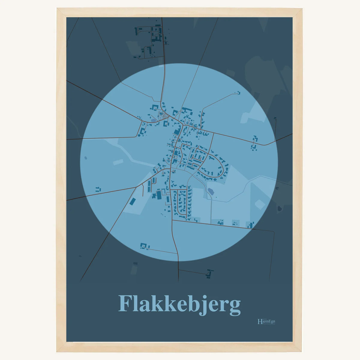 Flakkebjerg plakat – Centrum 2026 – Lys pastel blå