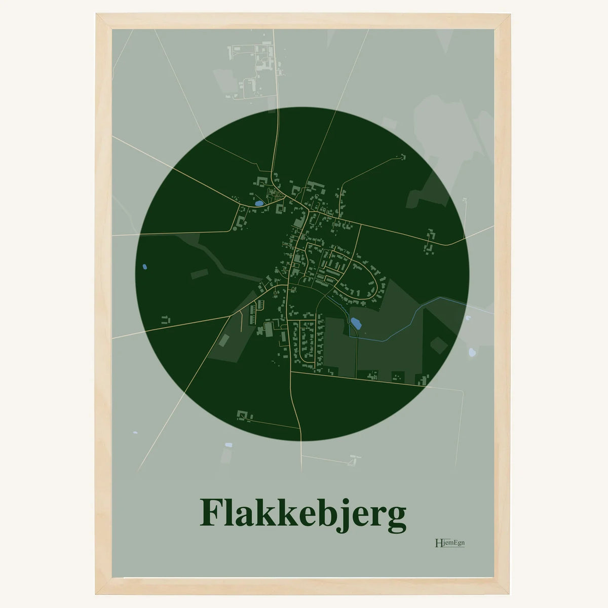 Flakkebjerg plakat – Centrum 2026 – Mørk grøn