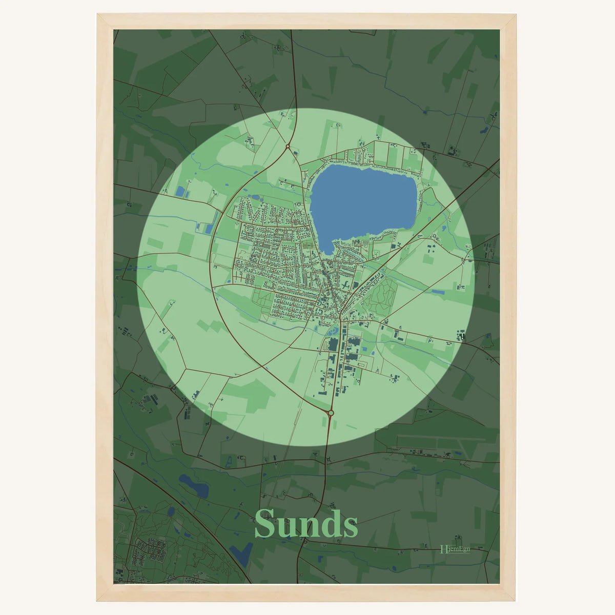 Sunds plakat – Centrum 2026 – Lys pastel grøn