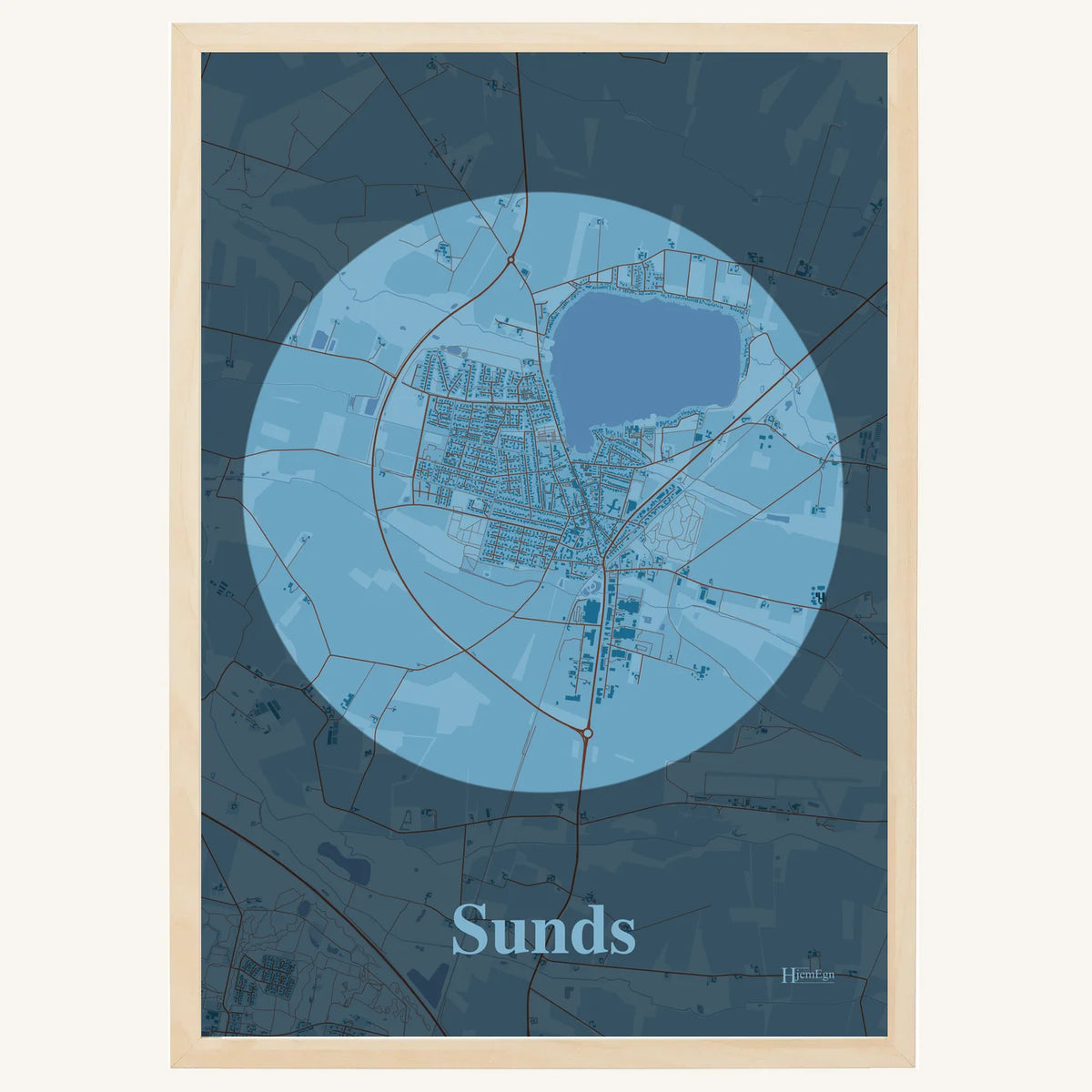 Sunds plakat – Centrum 2026 – Lys pastel blå
