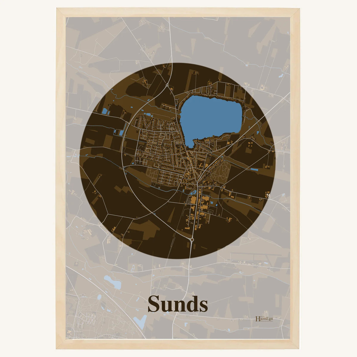 Sunds plakat – Centrum 2026 – Mørk brun
