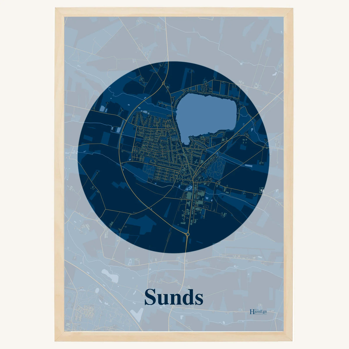 Sunds plakat – Centrum 2026 – Mørk blå
