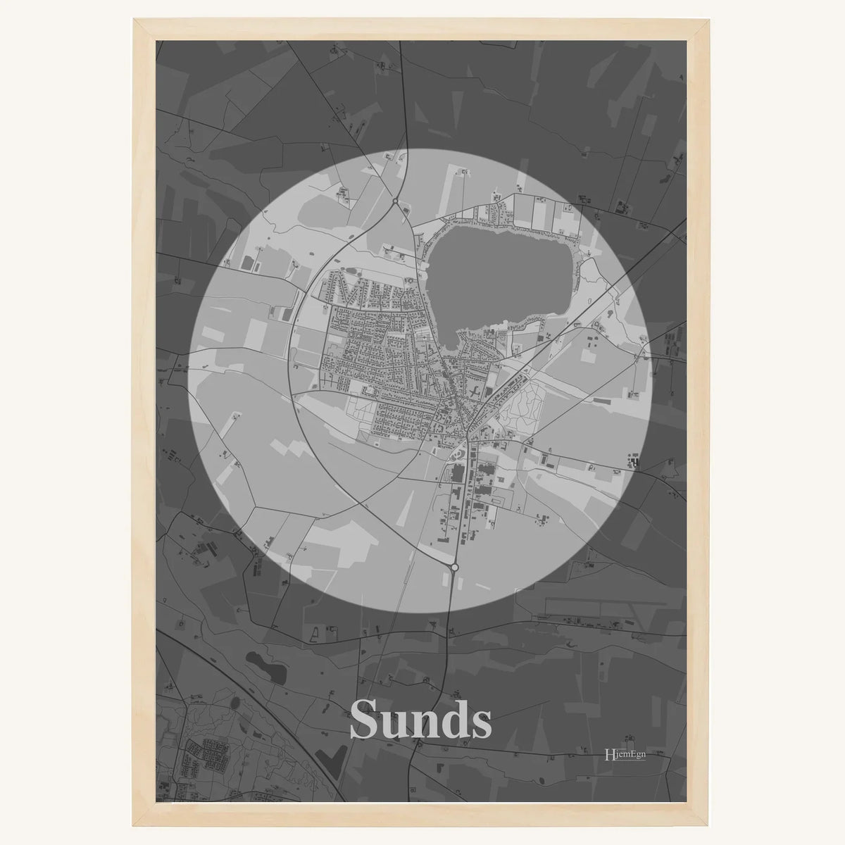 Sunds plakat – Centrum 2026 – Lys pastel grå