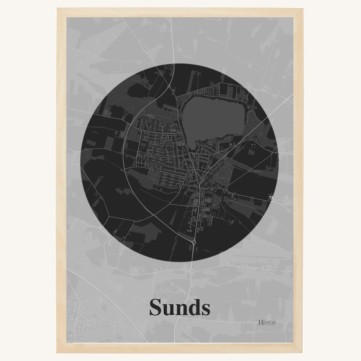 Sunds plakat – Centrum 2026 – Mørk grå