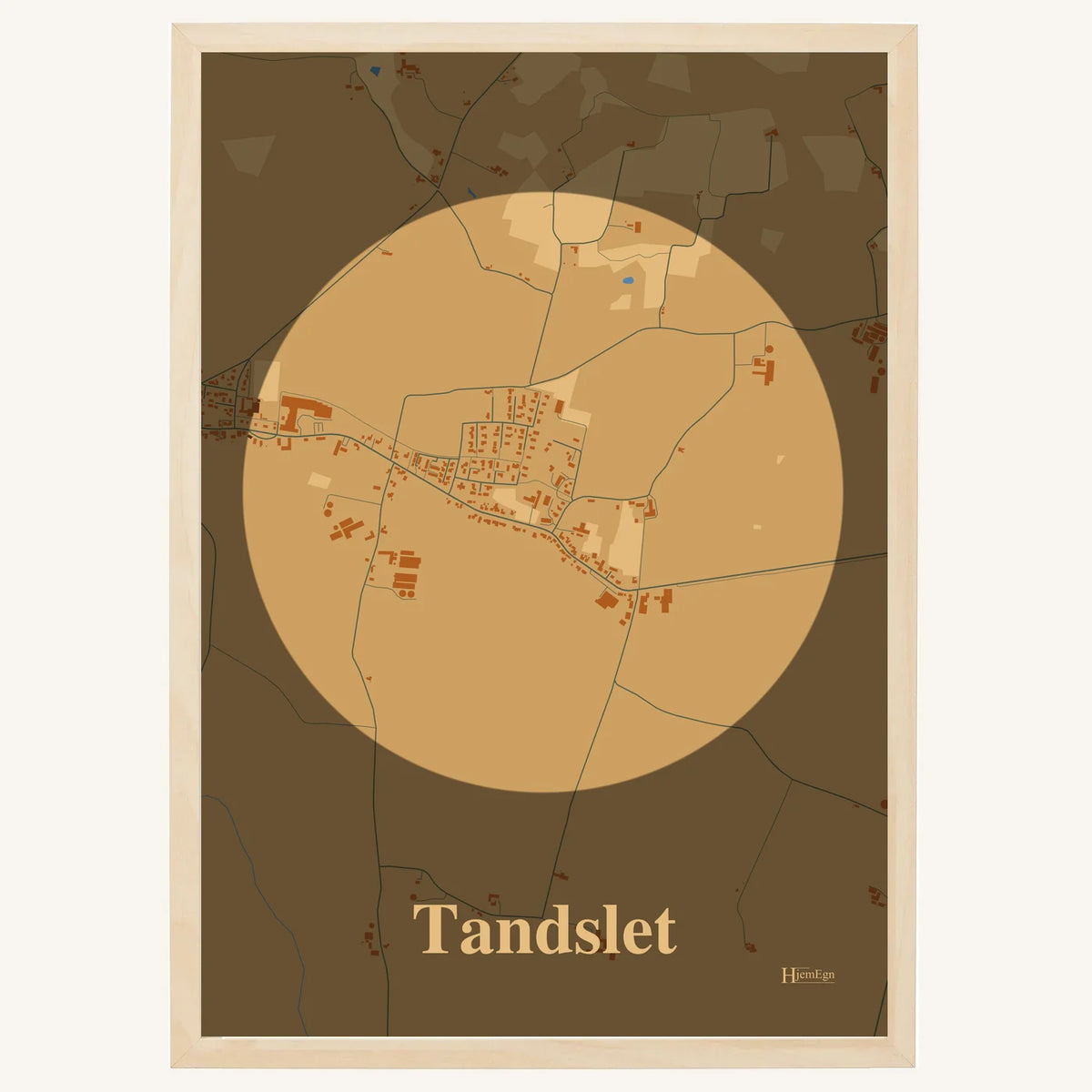 Tandslet plakat – Centrum 2026 – Lys pastel brun