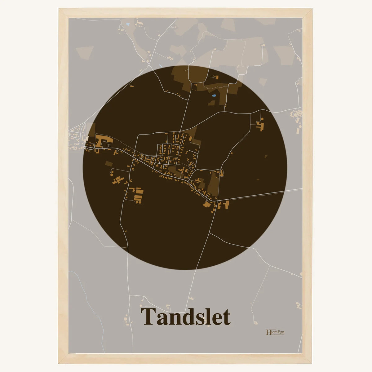 Tandslet plakat – Centrum 2026 – Mørk brun