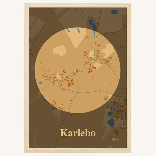 Karlebo plakat – Centrum 2026 – Lys pastel brun