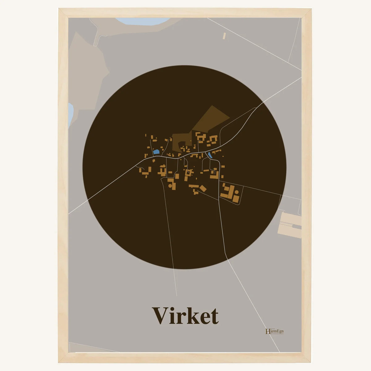 Virket plakat – Centrum 2026 – Mørk brun