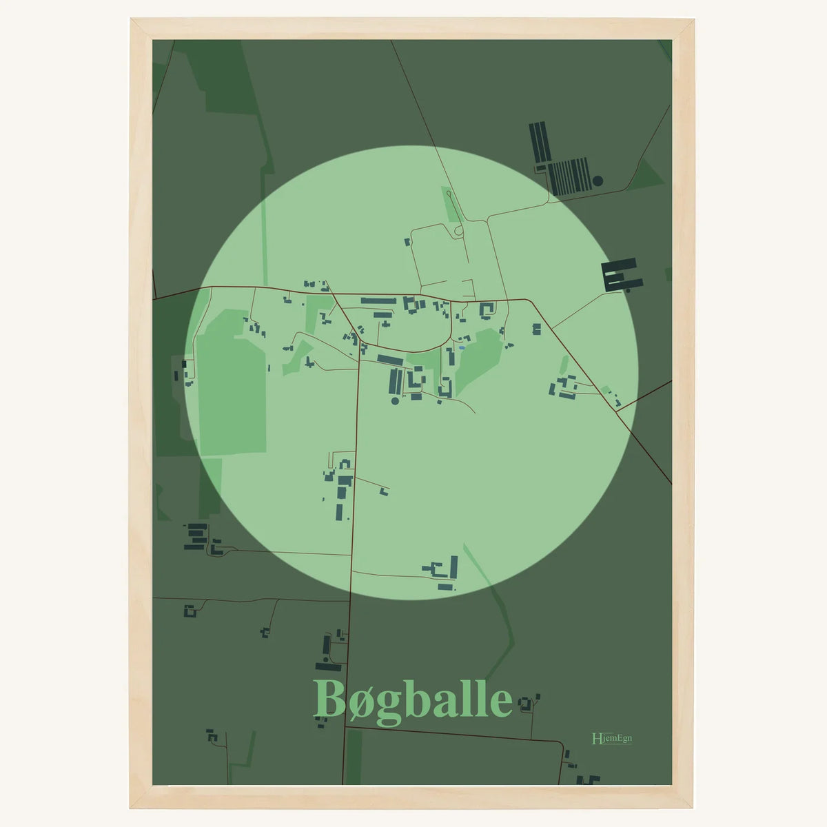 Bøgballe plakat – Centrum 2026 – Lys pastel grøn
