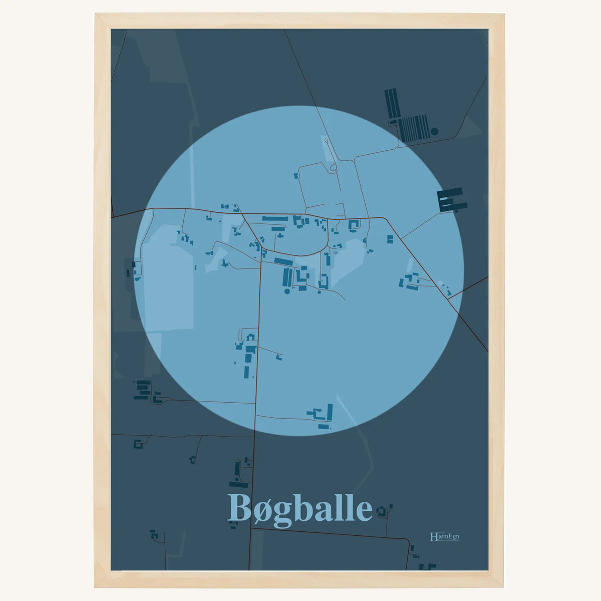 Bøgballe plakat – Centrum 2026 – Lys pastel blå