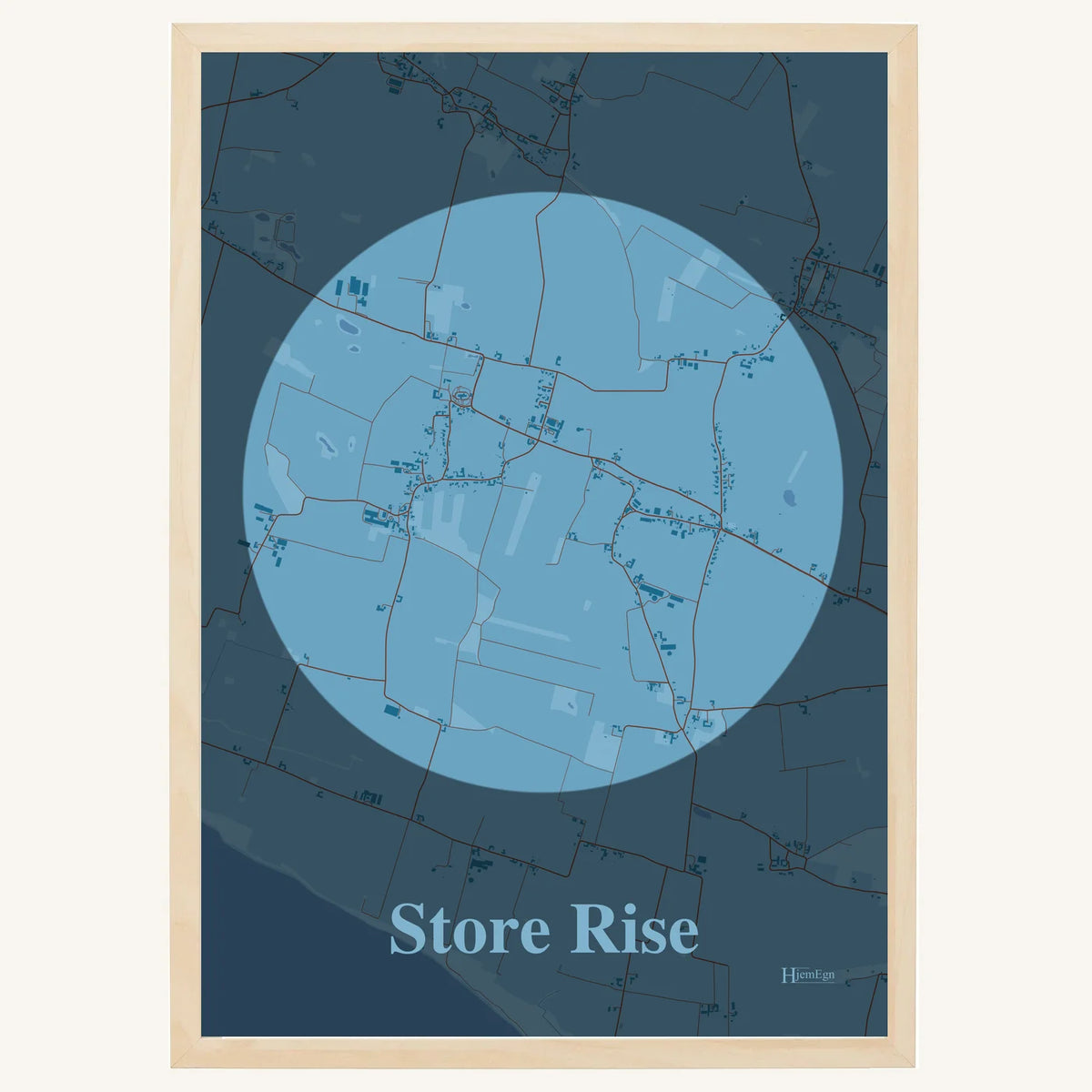 Store Rise plakat – Centrum 2026 – Lys pastel blå