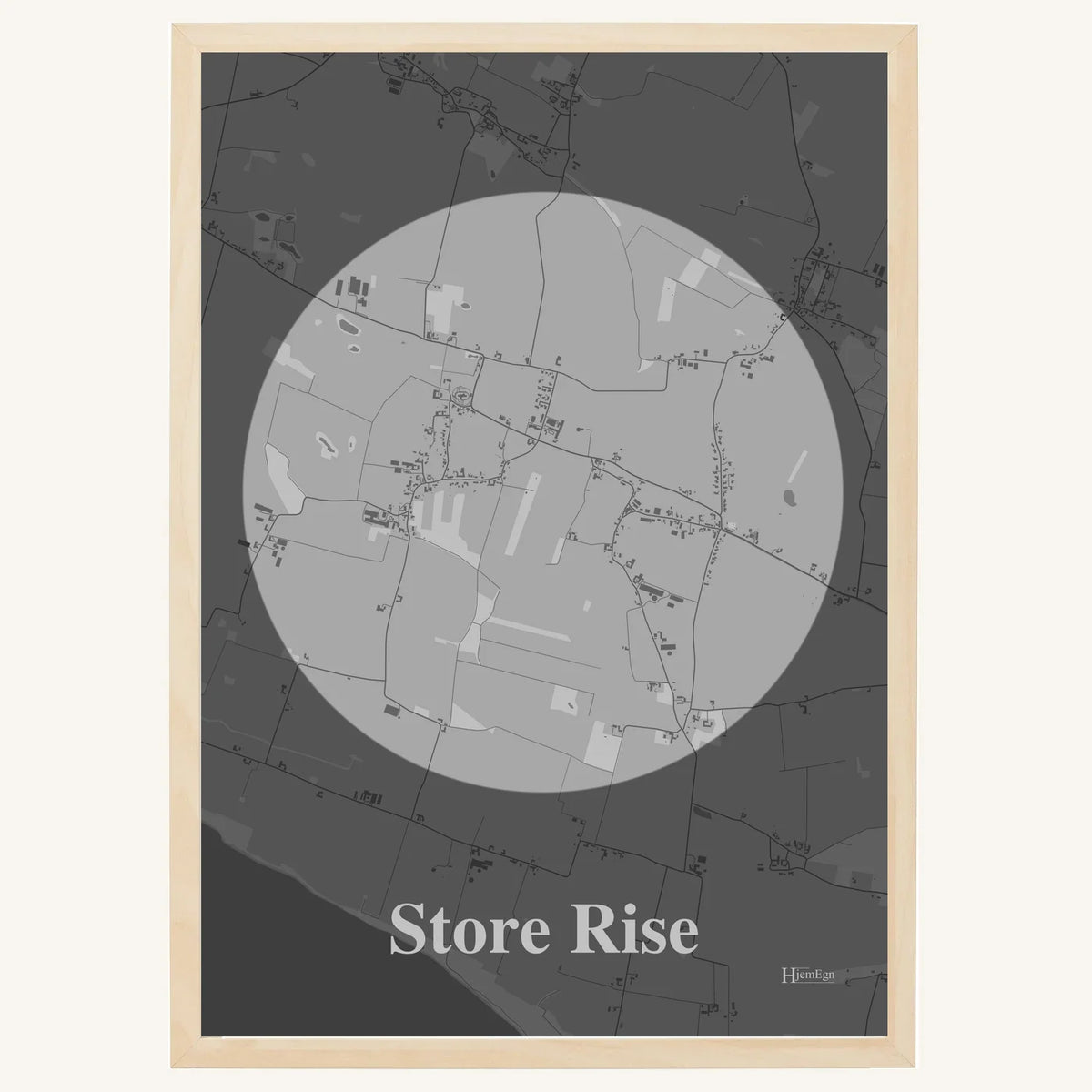 Store Rise plakat – Centrum 2026 – Lys pastel grå