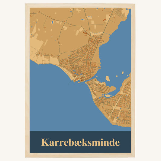 Karrebæksminde Plakat – Lys pastel brun