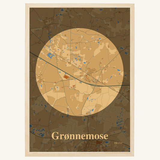 Grønnemose plakat – Centrum 2026 – Lys pastel brun