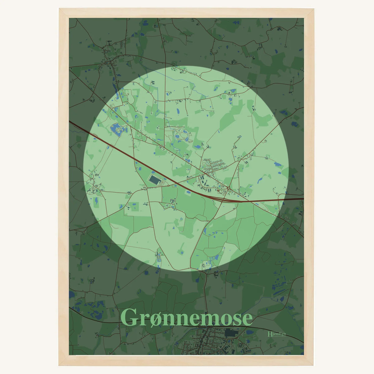 Grønnemose plakat – Centrum 2026 – Lys pastel grøn