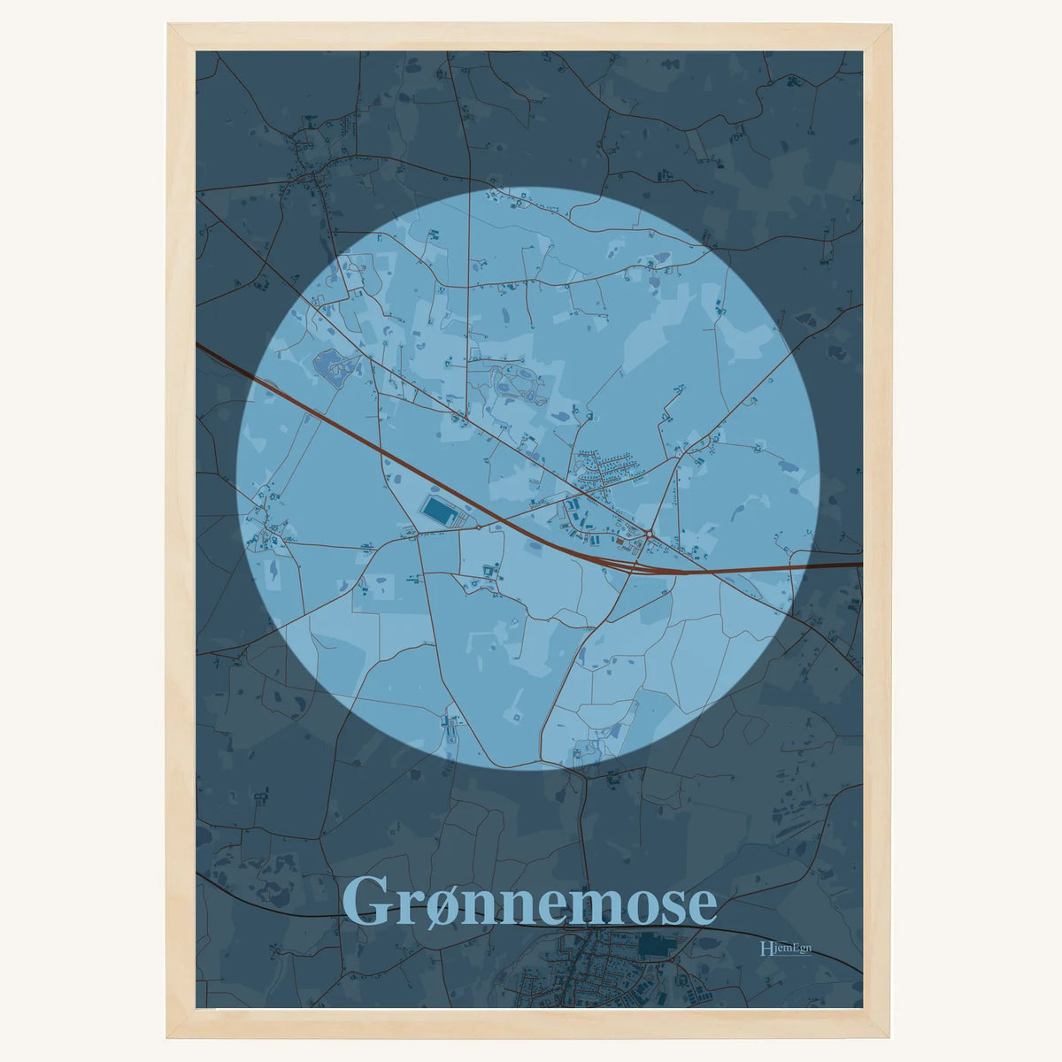 Grønnemose plakat – Centrum 2026 – Lys pastel blå