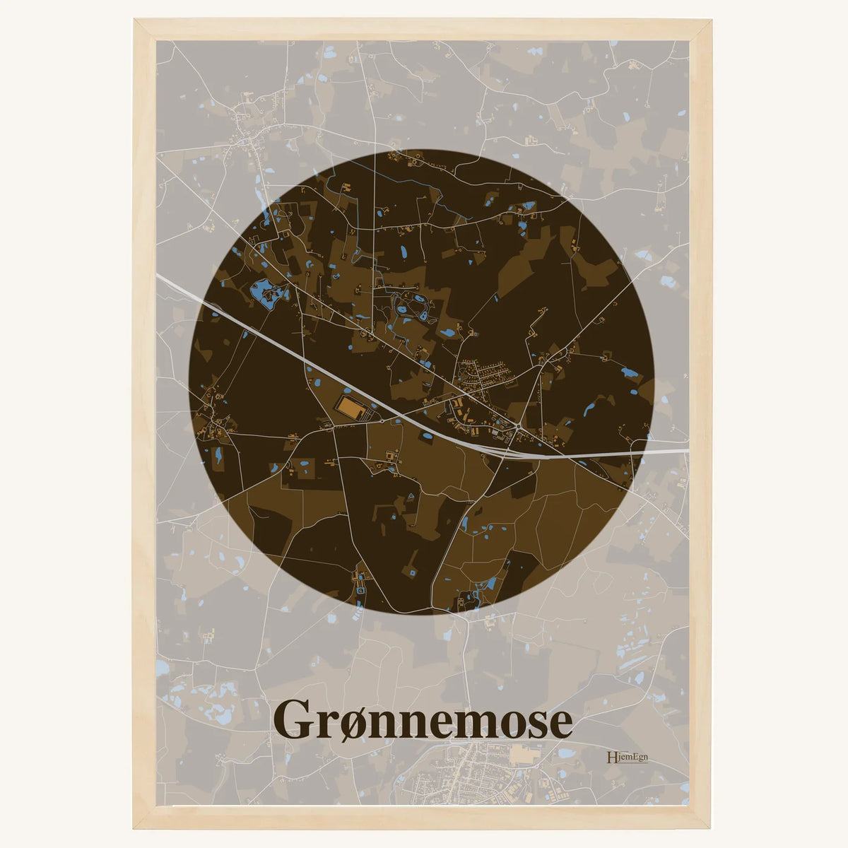 Grønnemose plakat – Centrum 2026 – Mørk brun