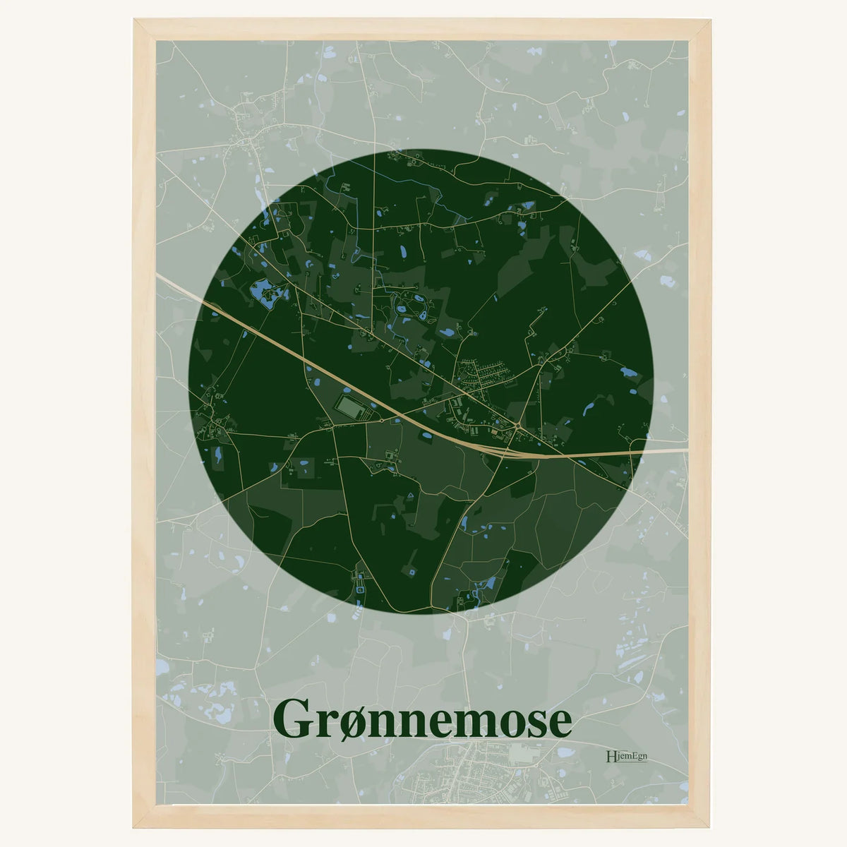 Grønnemose plakat – Centrum 2026 – Mørk grøn