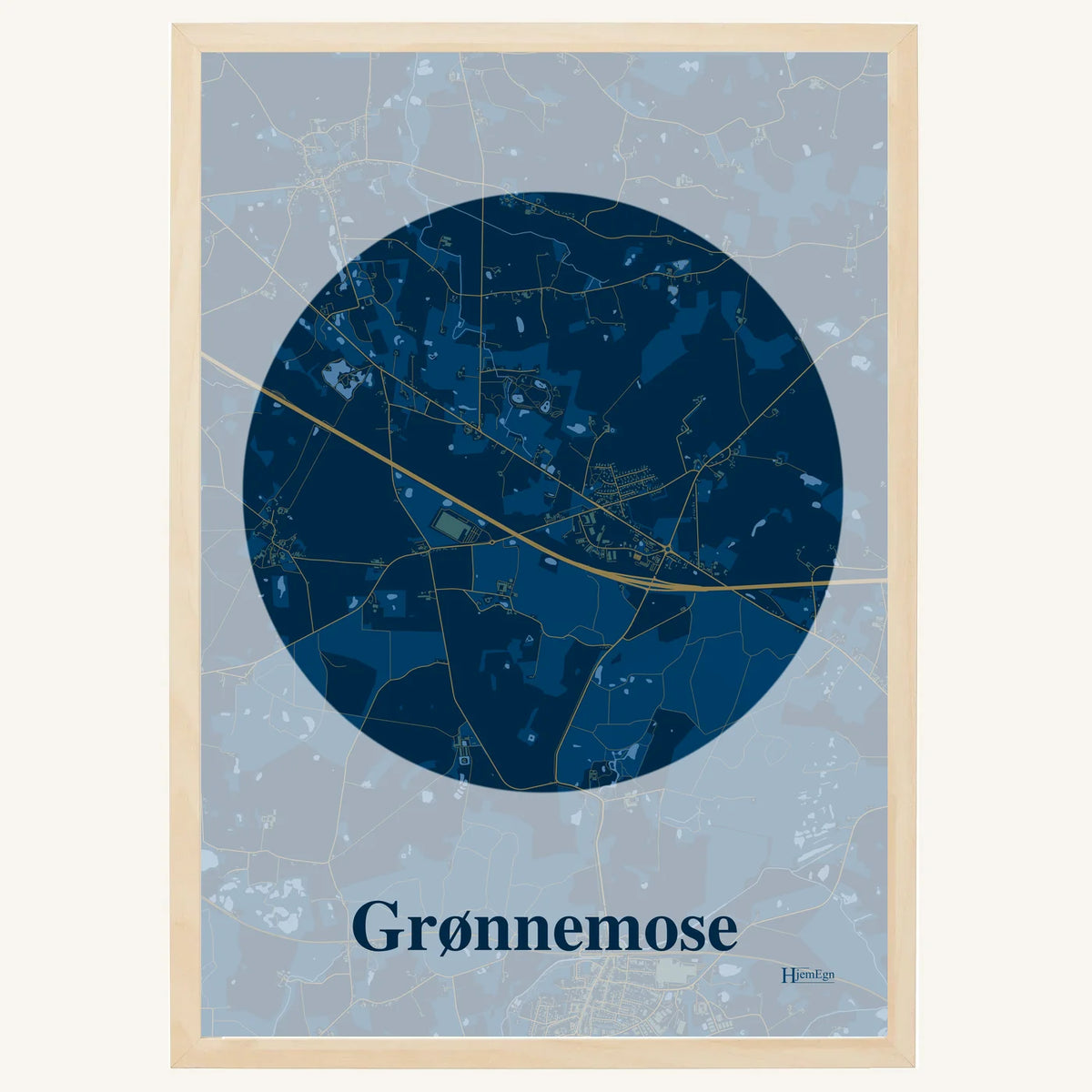 Grønnemose plakat – Centrum 2026 – Mørk blå