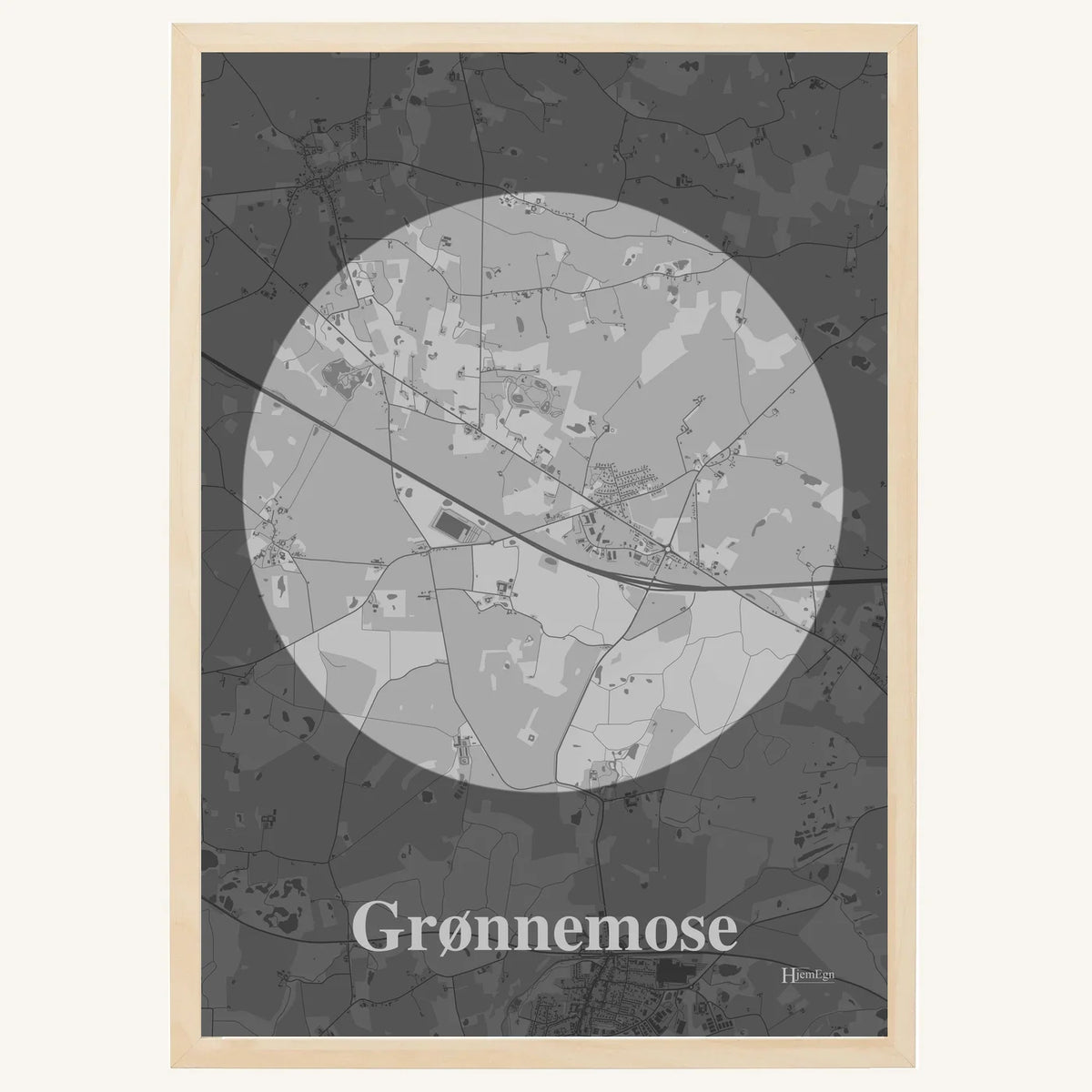 Grønnemose plakat – Centrum 2026 – Lys pastel grå
